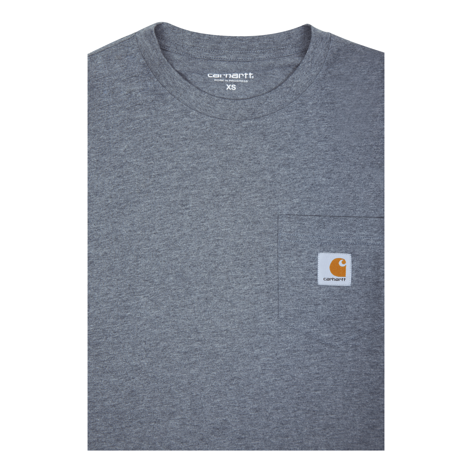 L/s Pocket T-shirt Cotton Sing Dark Grey Heather