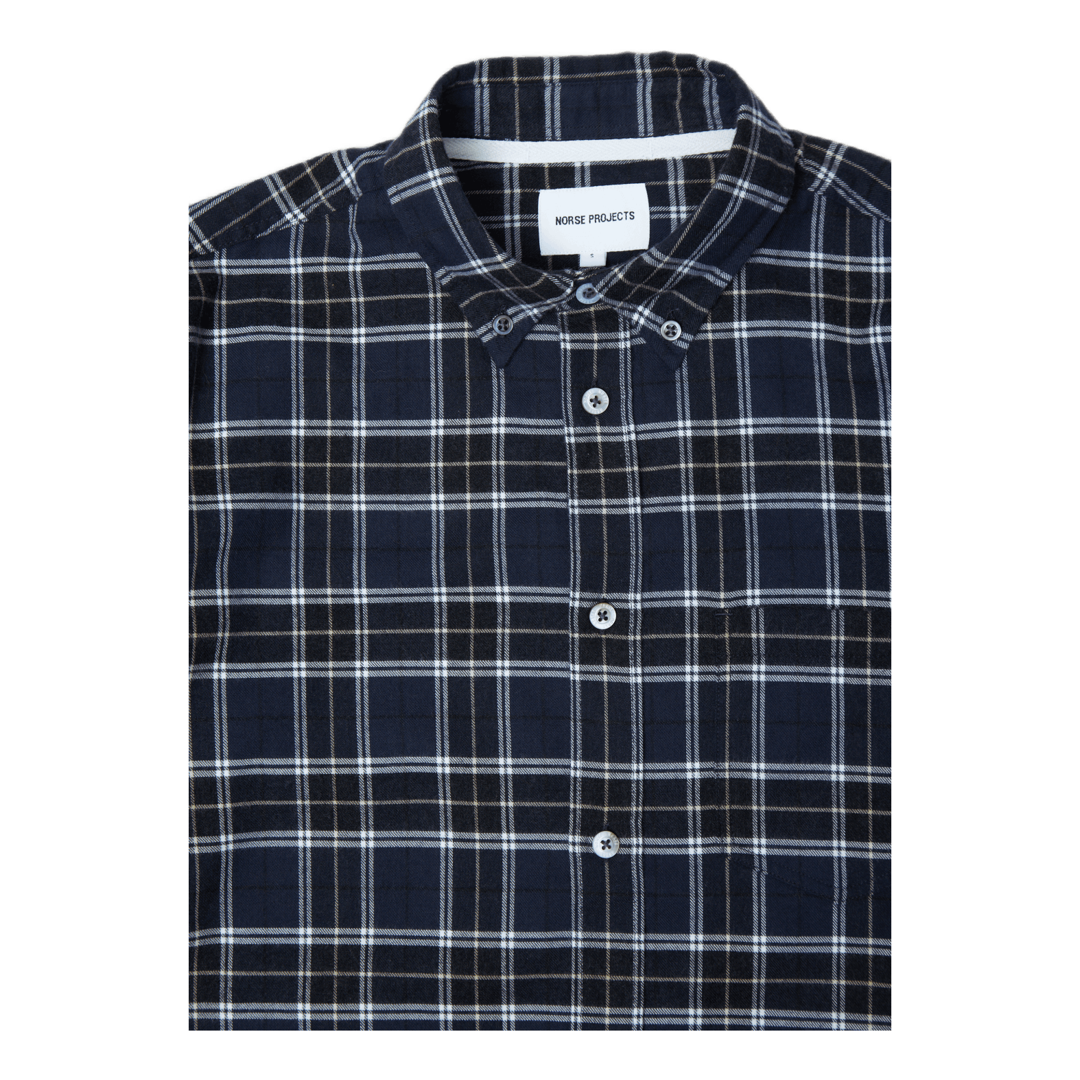 Anton Brushed Flannel Check Dark Navy