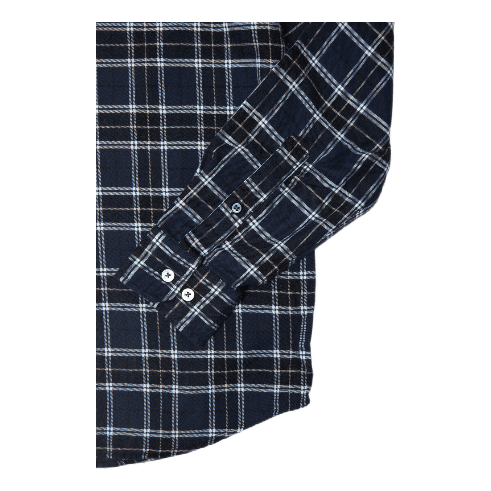 Anton Brushed Flannel Check Dark Navy