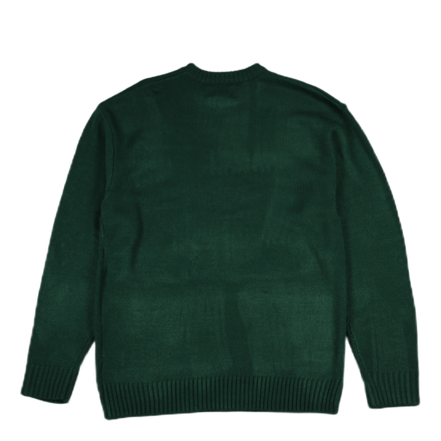 Apple Knitted Sweatshirt Forest Green