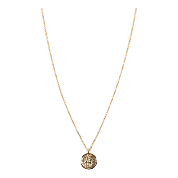 Coin Pendant Gold 925 Silver/9k Gold 27 Inches