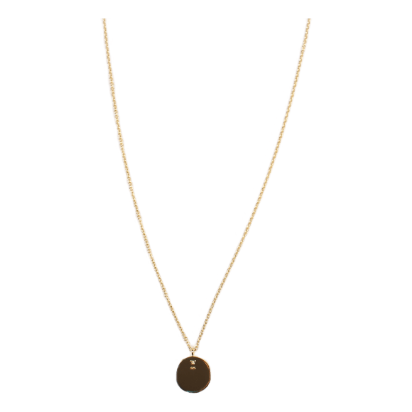 Coin Pendant Gold 925 Silver/9k Gold 27 Inches