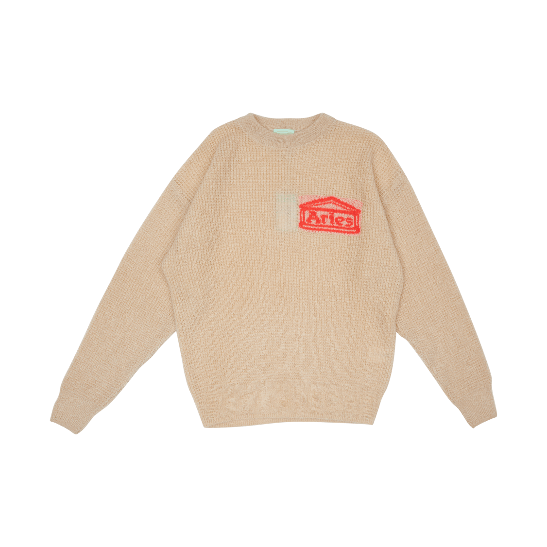 Waffle Knit Jumper Beige