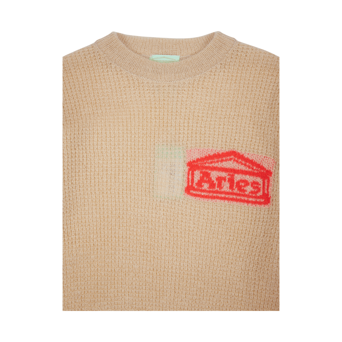 Waffle Knit Jumper Beige