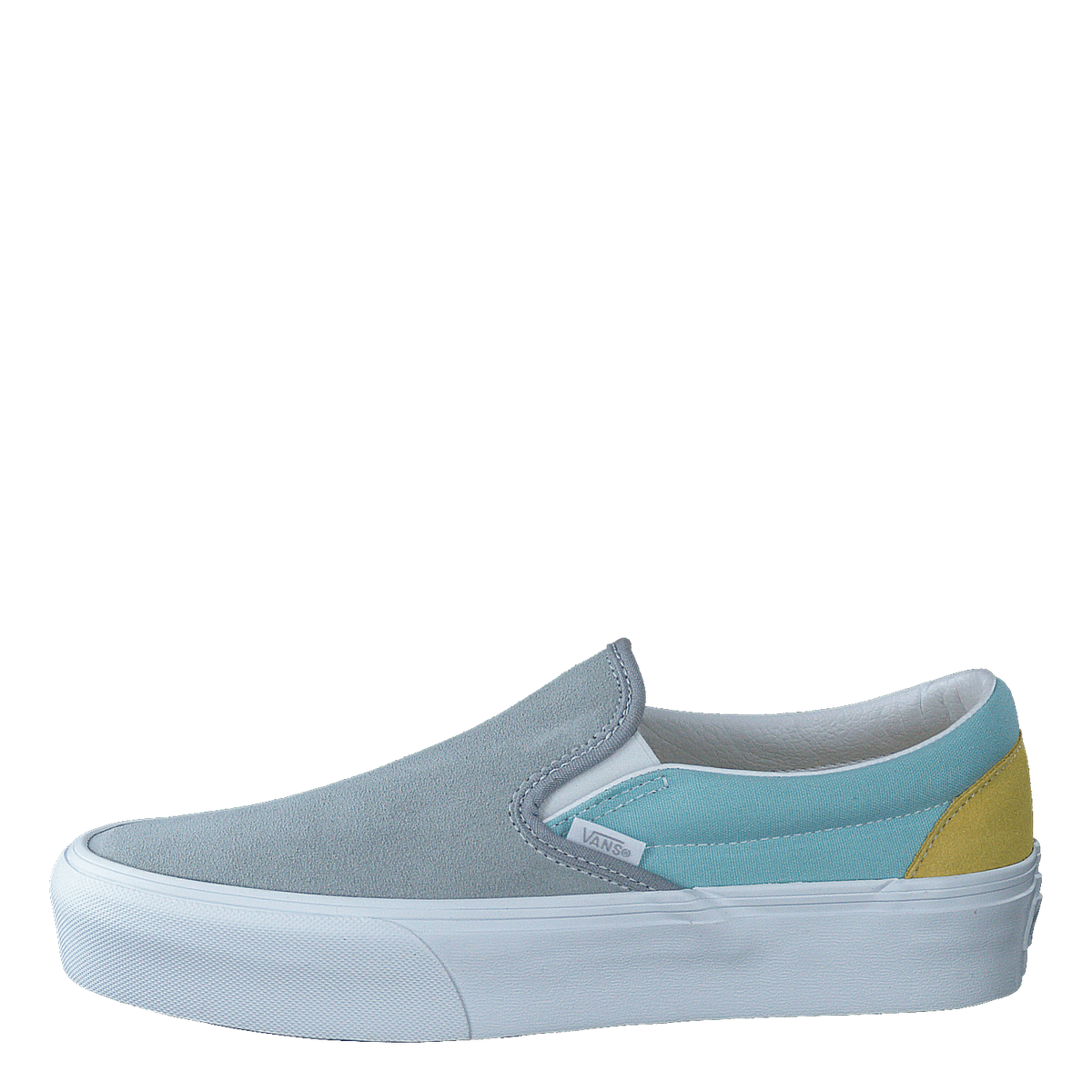 Pastel blue online vans slip ons