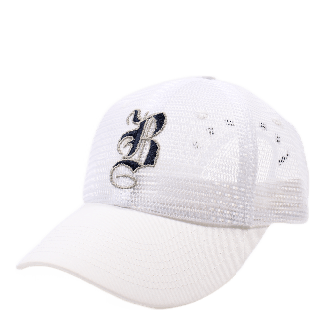 B Mesh Hat White