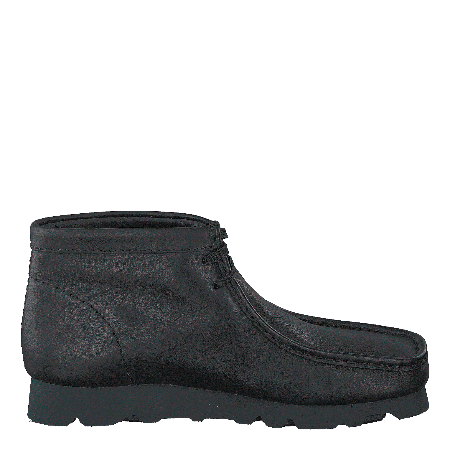 Black leather best sale wallabee clarks