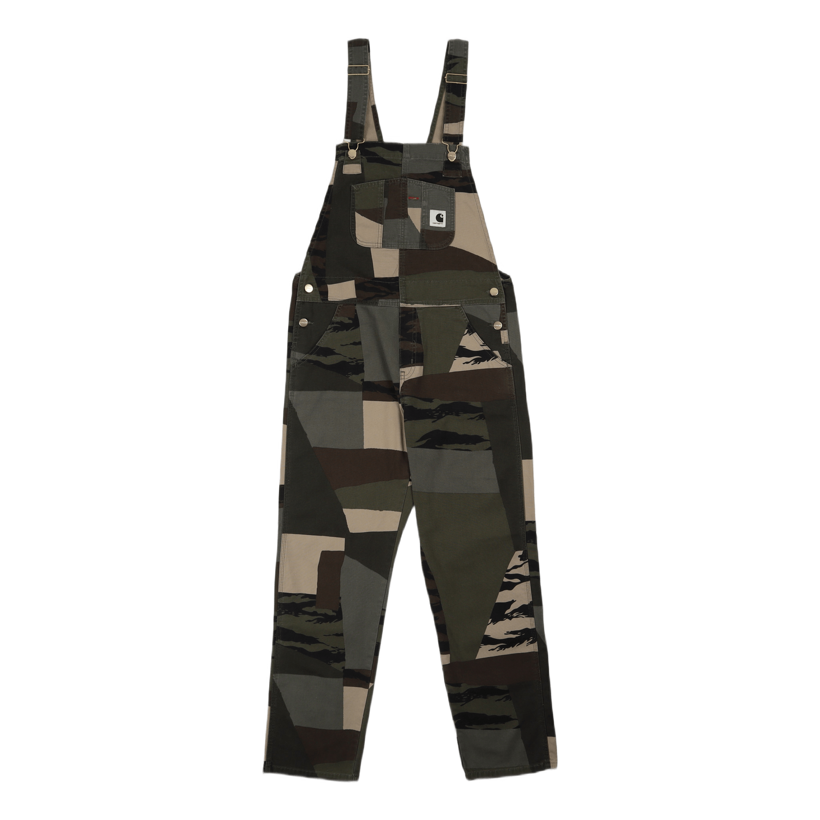 W' Bib Overall Straight Camo Mend