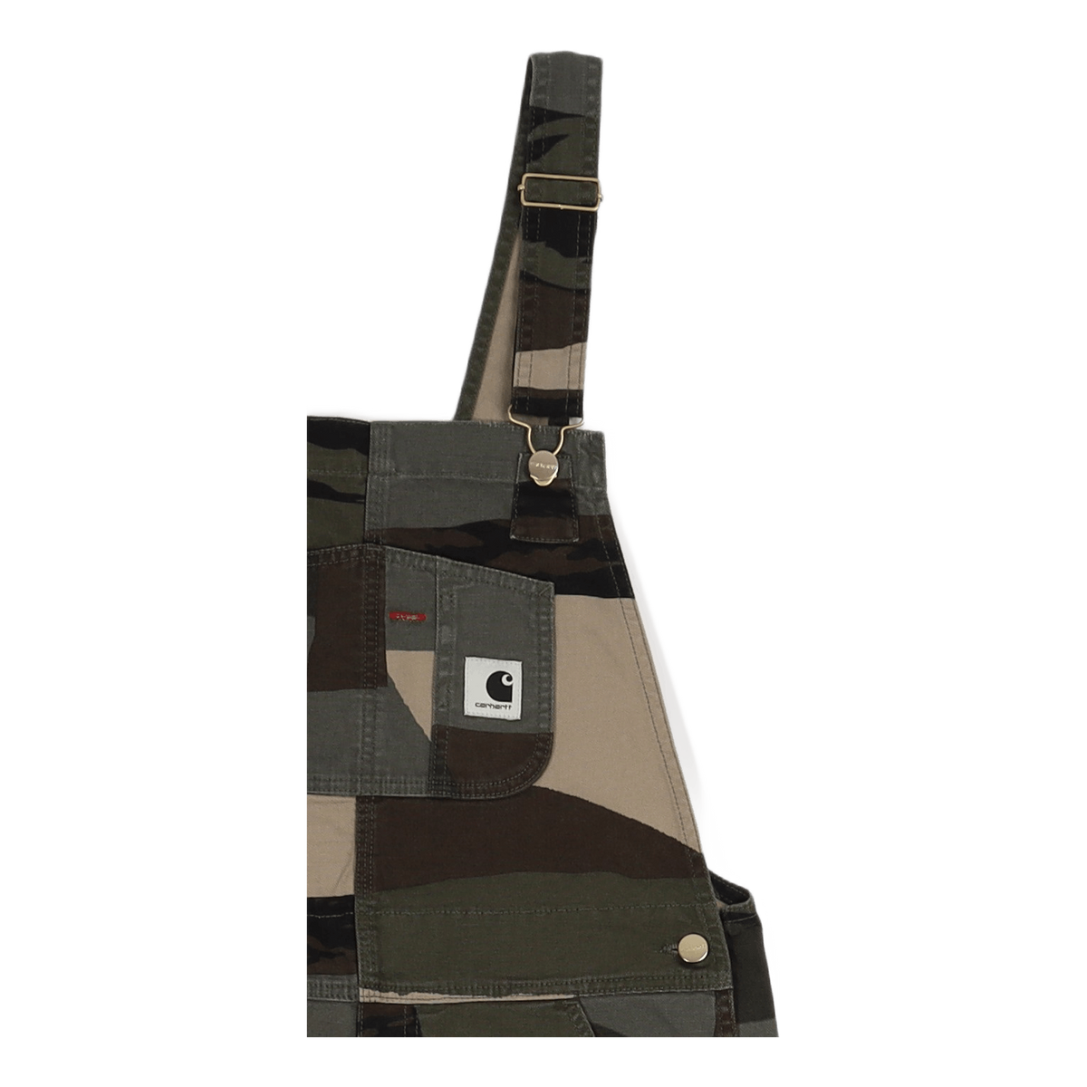 W' Bib Overall Straight Camo Mend