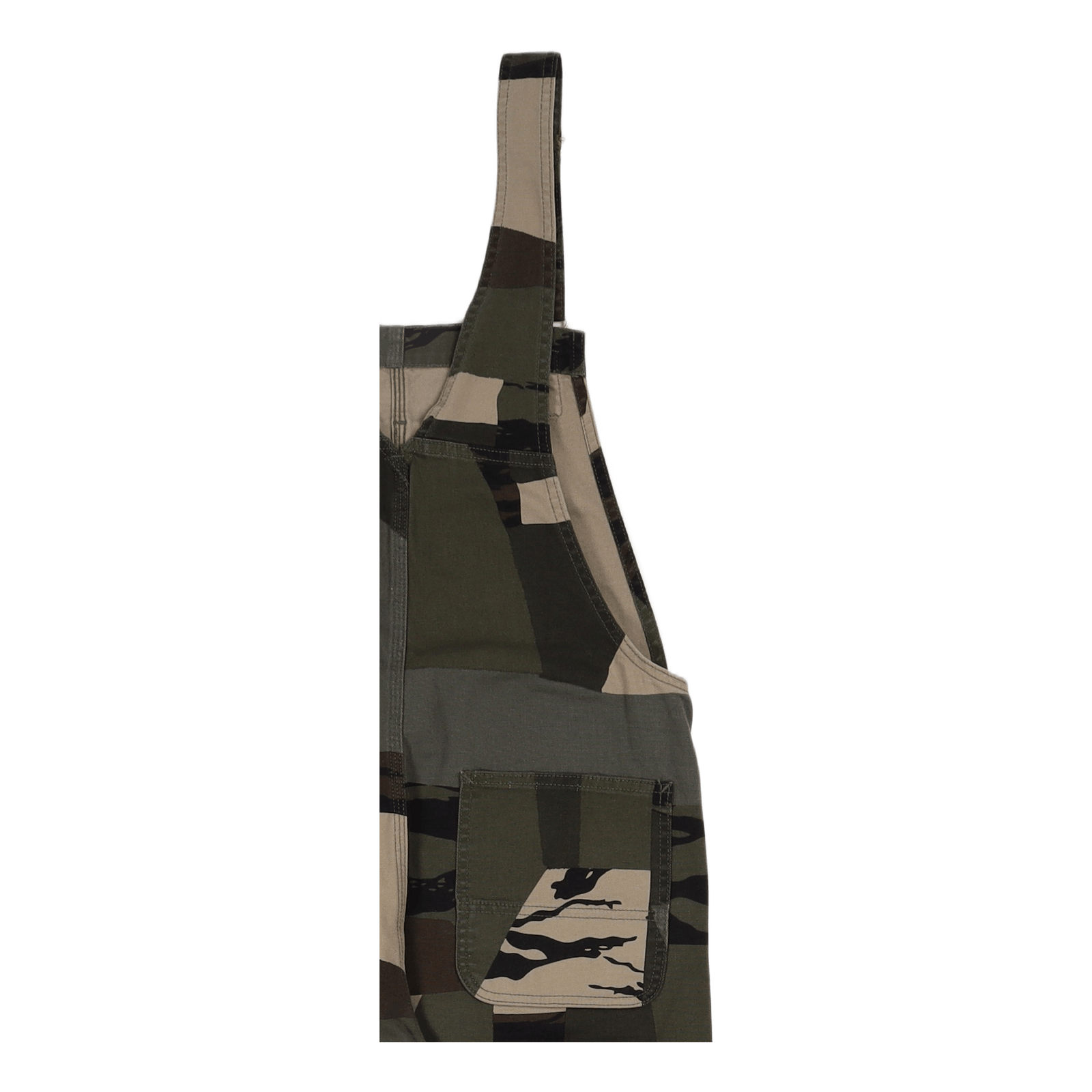 W' Bib Overall Straight Camo Mend