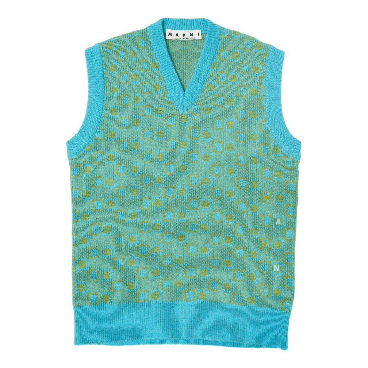 Maglia Collo V Turquoise