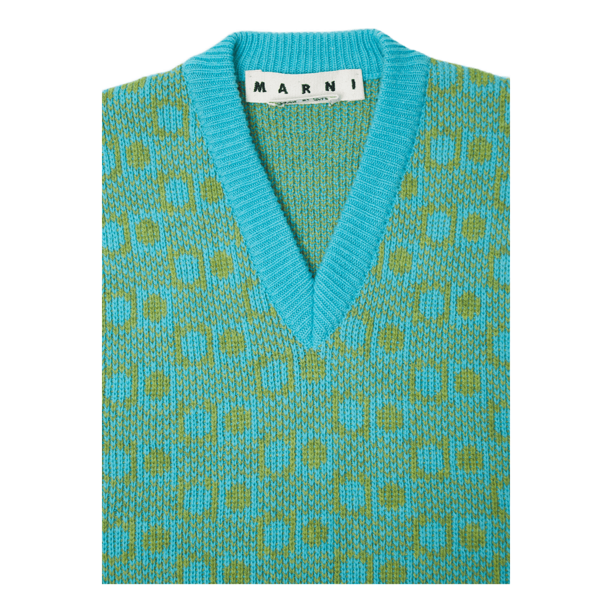 Maglia Collo V Turquoise