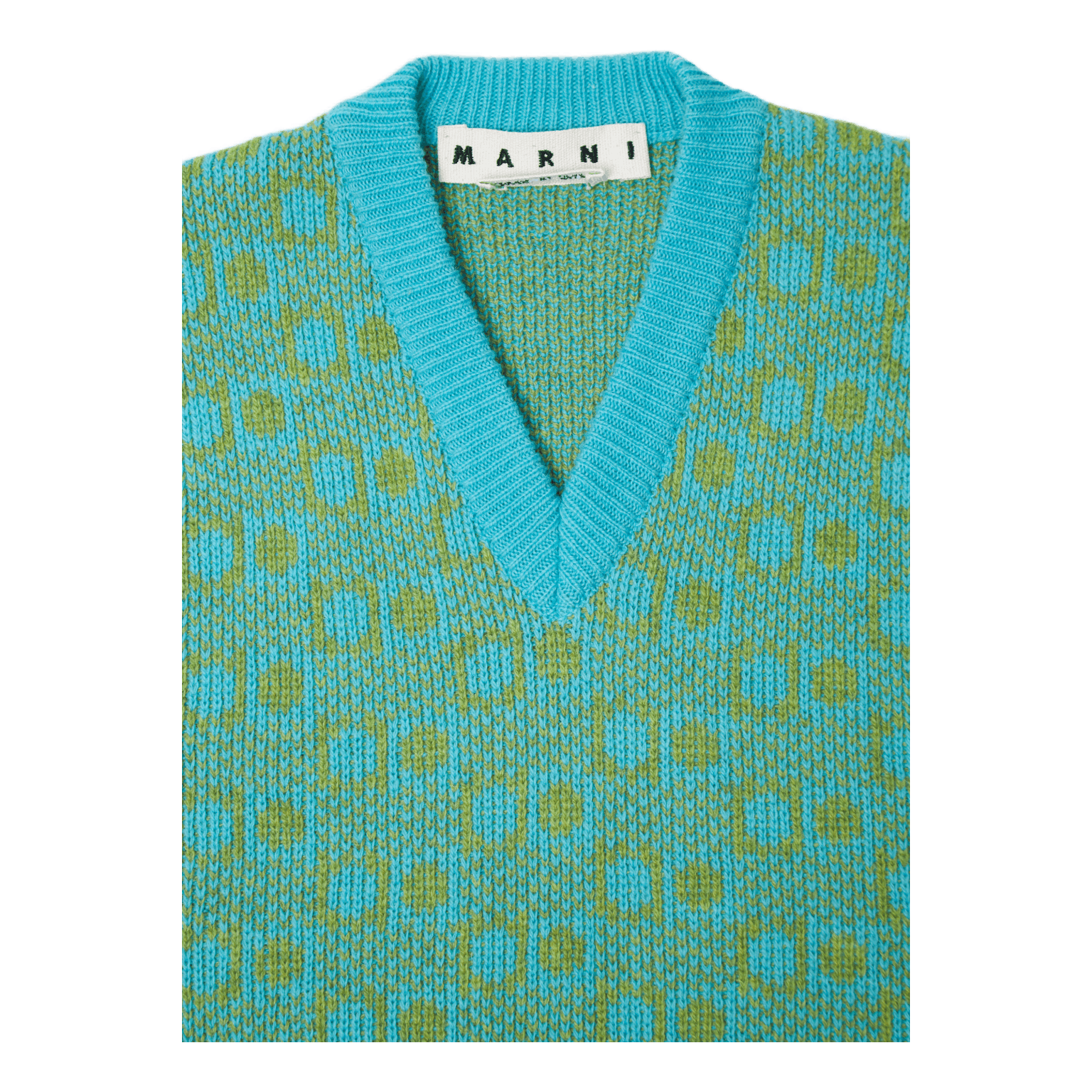 Maglia Collo V Turquoise