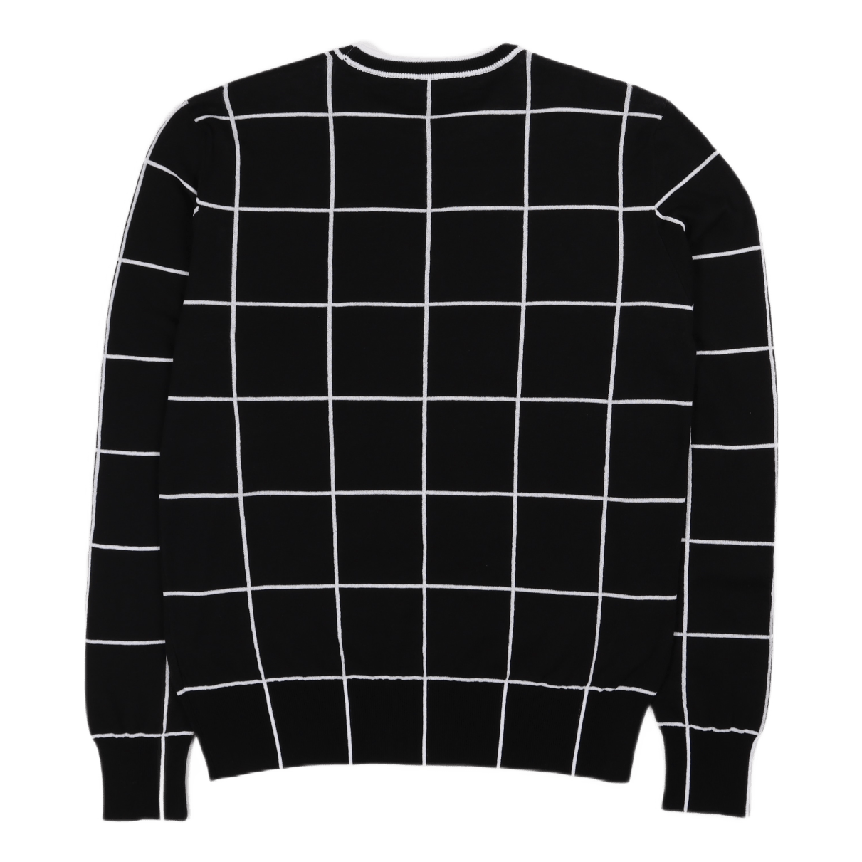 Window Checks Sweater Black