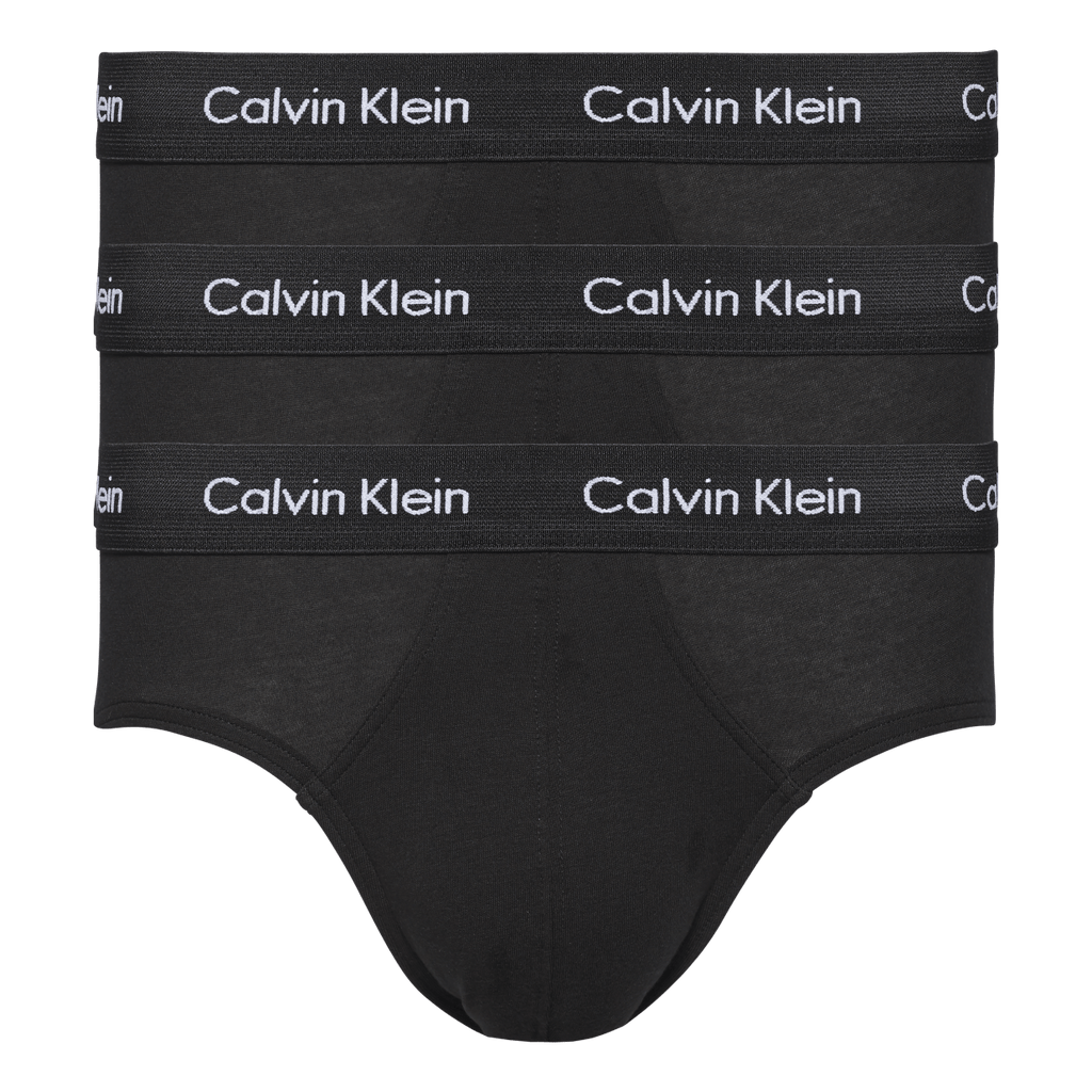 CALVIN KLEIN UNDERWEAR 3P HIP BRIEF, Black Men's Brief