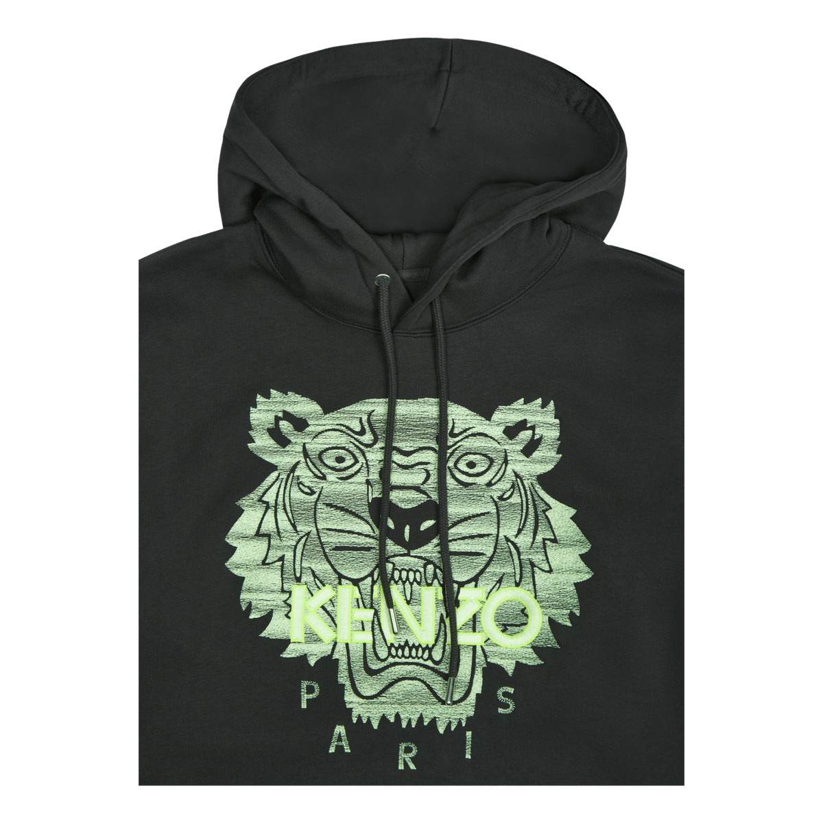 Neon Tiger Hoodie Dark Khaki