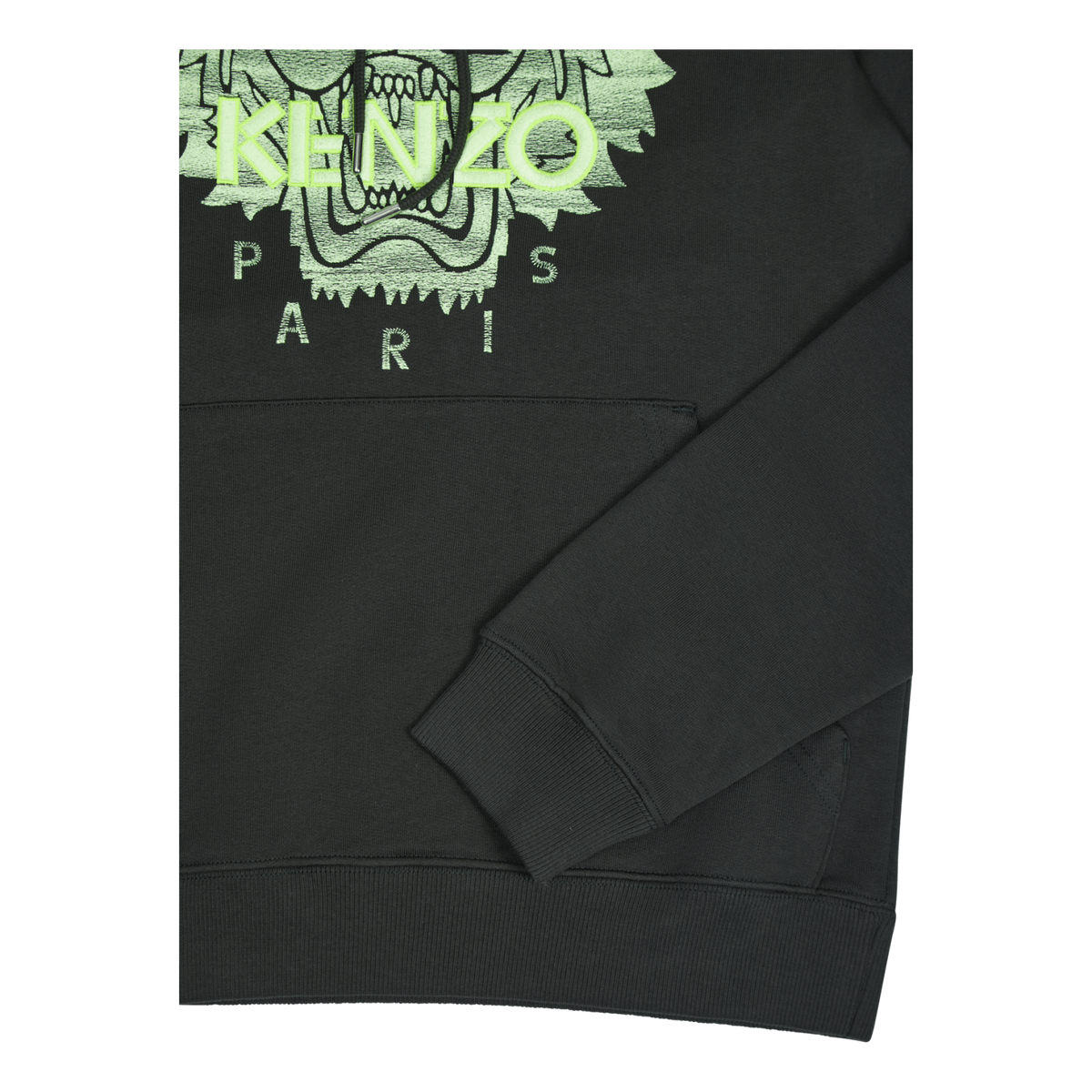 Neon Tiger Hoodie Dark Khaki