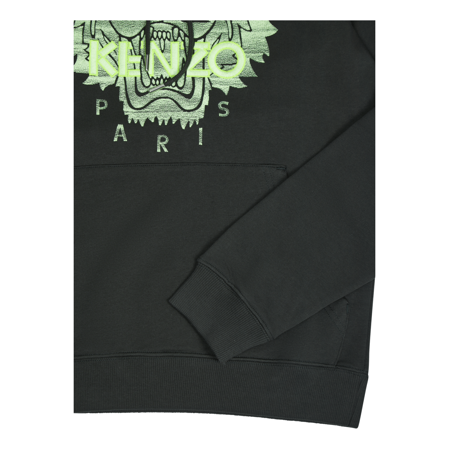 Neon Tiger Hoodie Dark Khaki