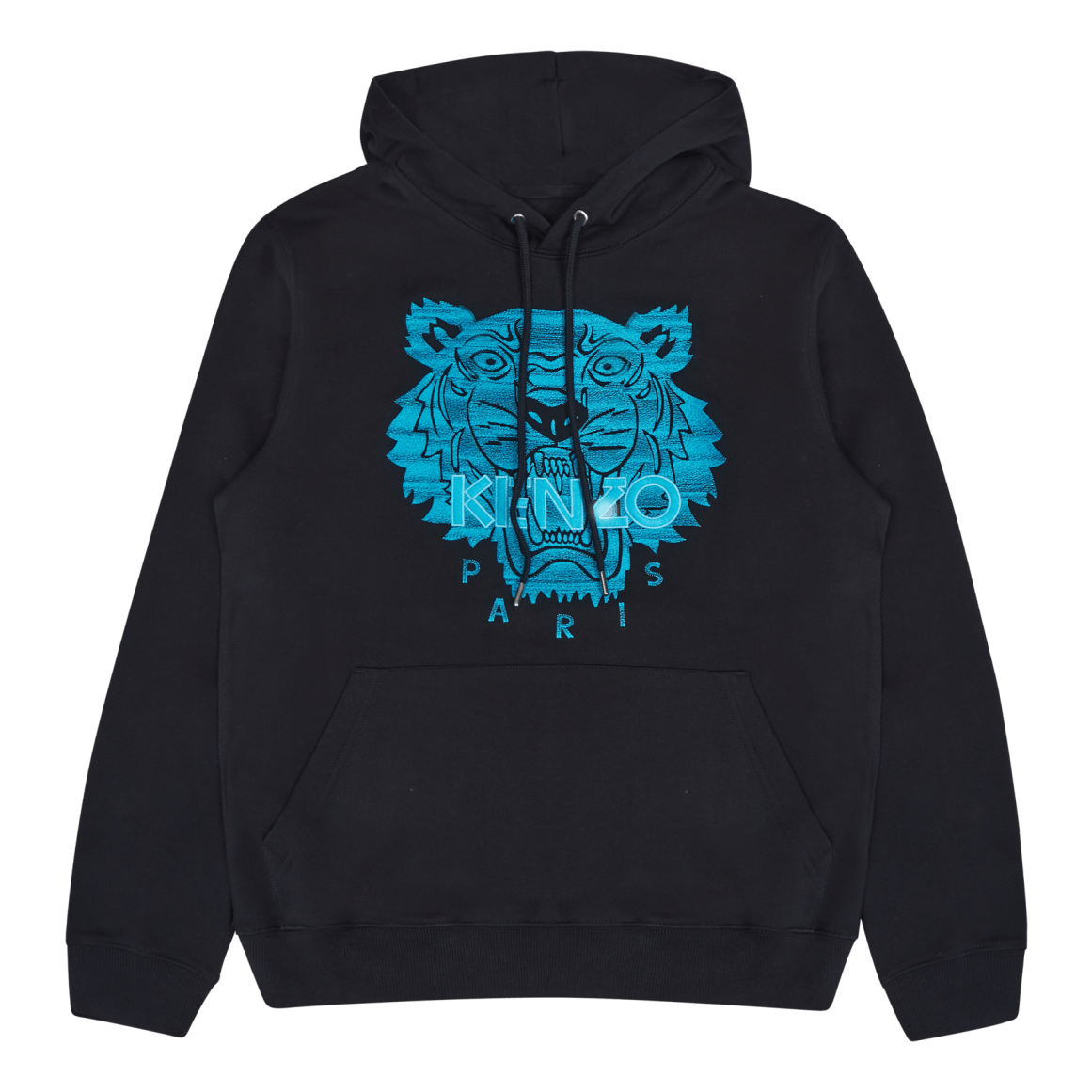 Neon Tiger Hoodie Black