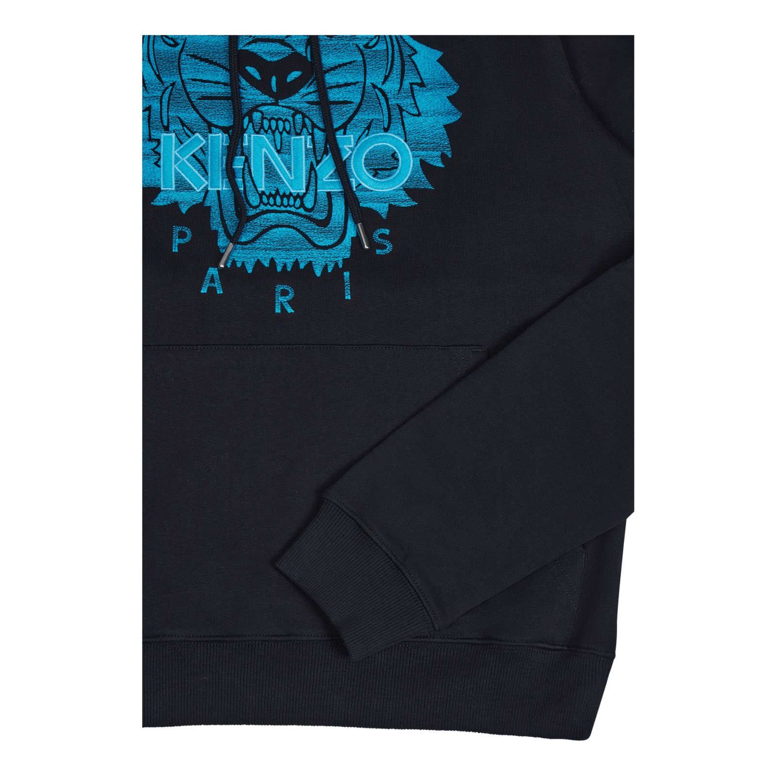 Neon Tiger Hoodie Black