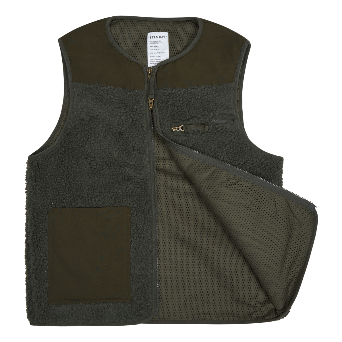 Fleece Layer Vest Olive