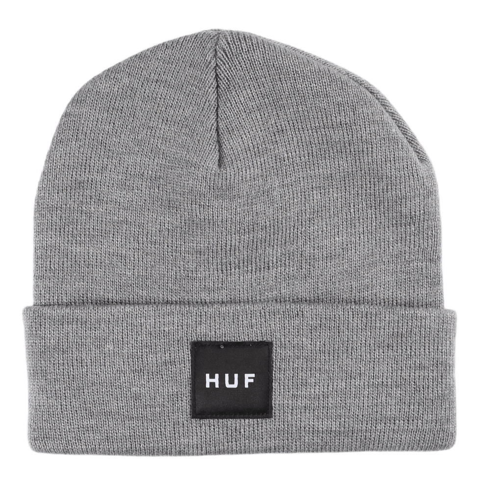 Essentials Box Logo Beanie Grey Heather