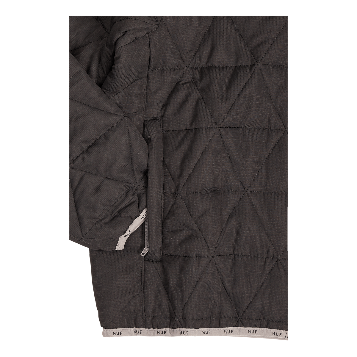 Polygon Quilted Jacket Black