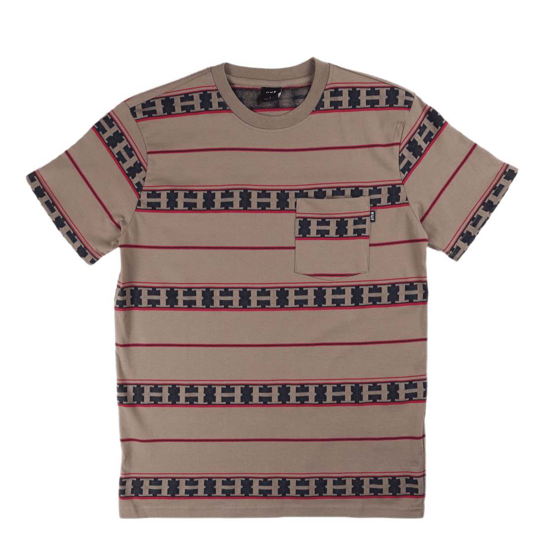 Palisades Stripe S/s Knit Top Walnut