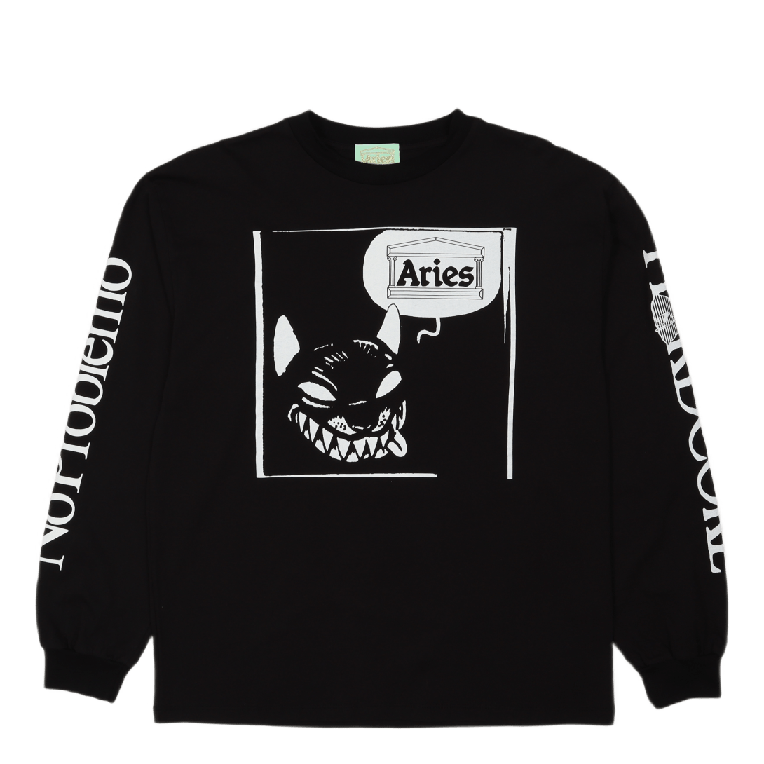 Smiley Dog Ls Tee Black