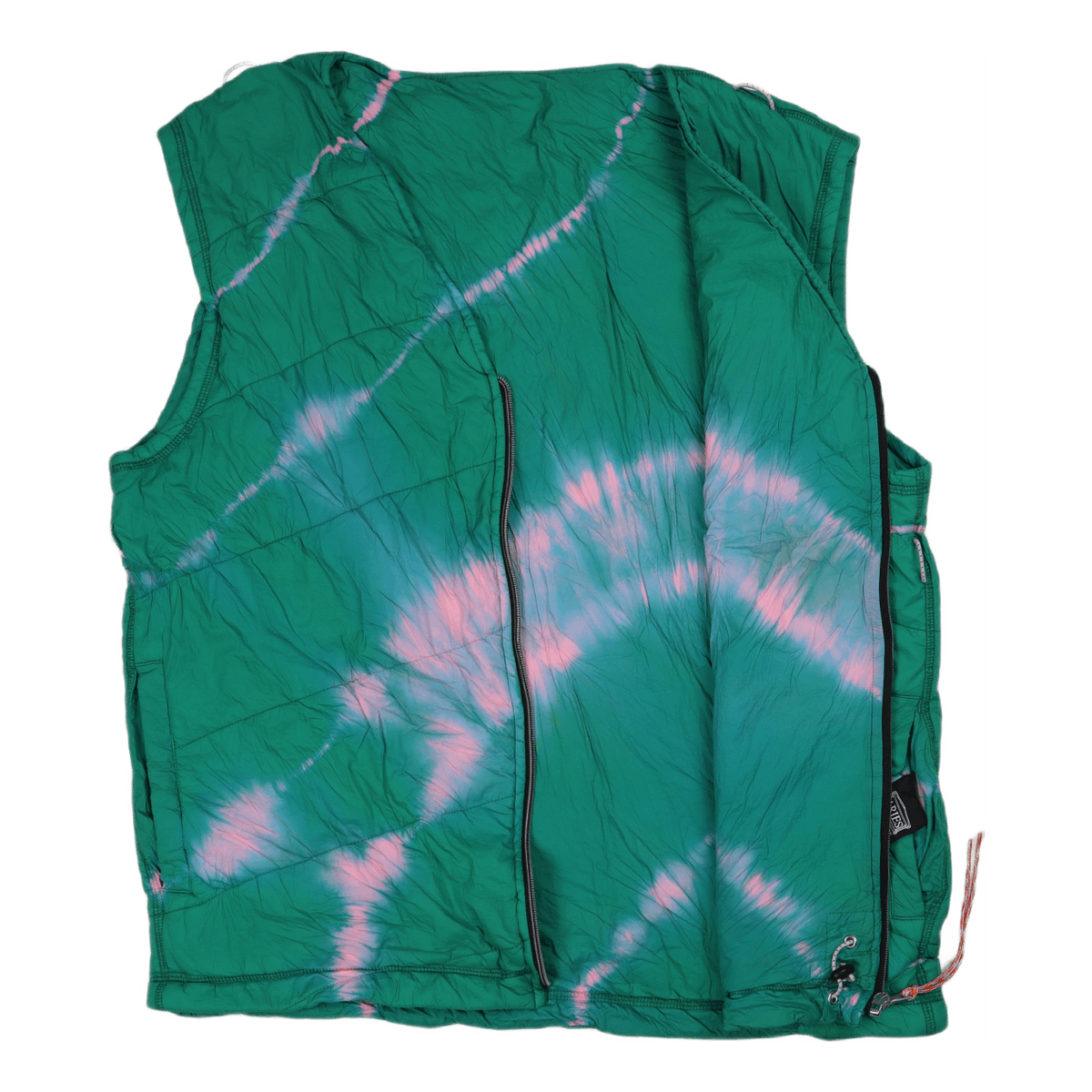 Tie-dye Padded Liner Gilet Pink/aqua