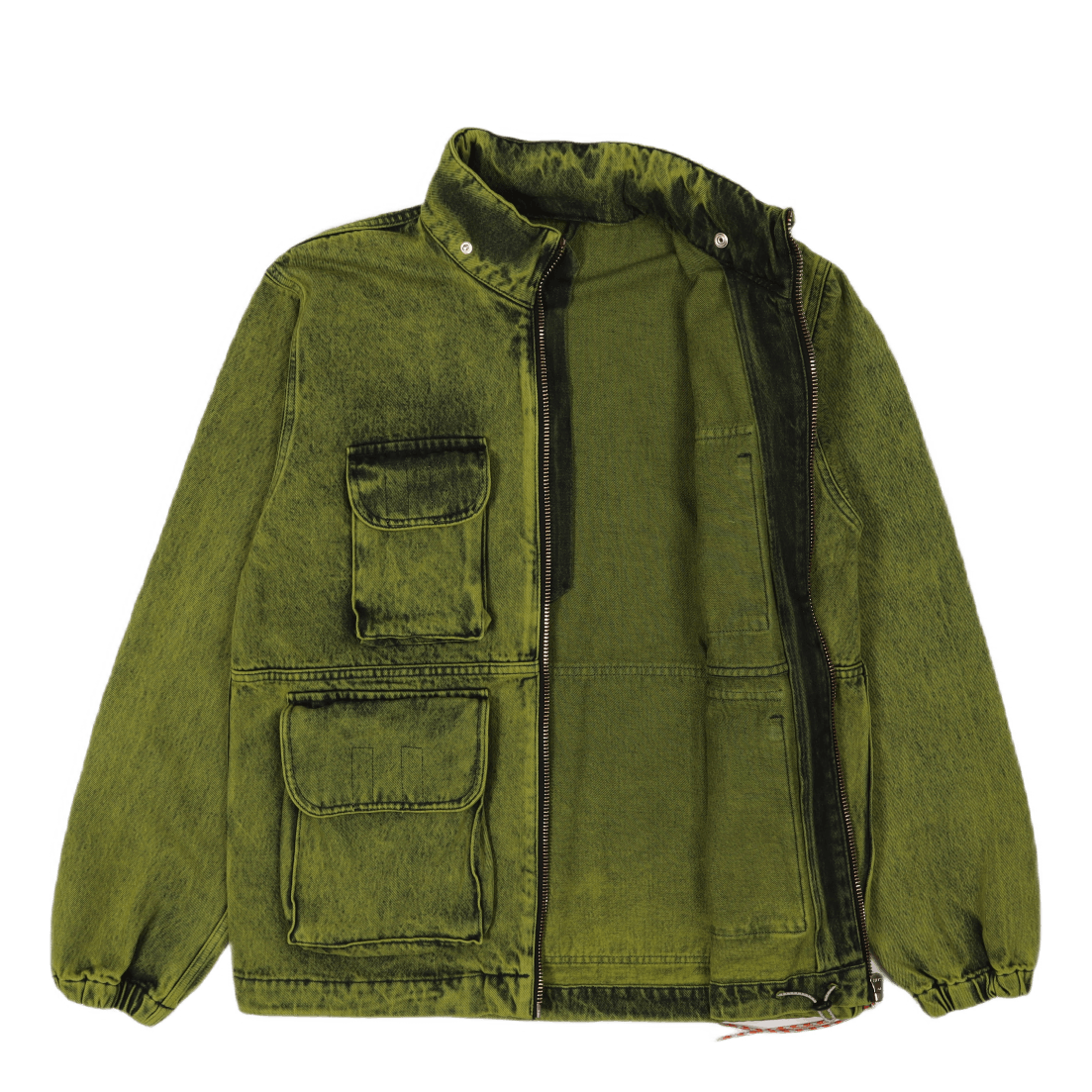 Denim Cargo Jacket Lime