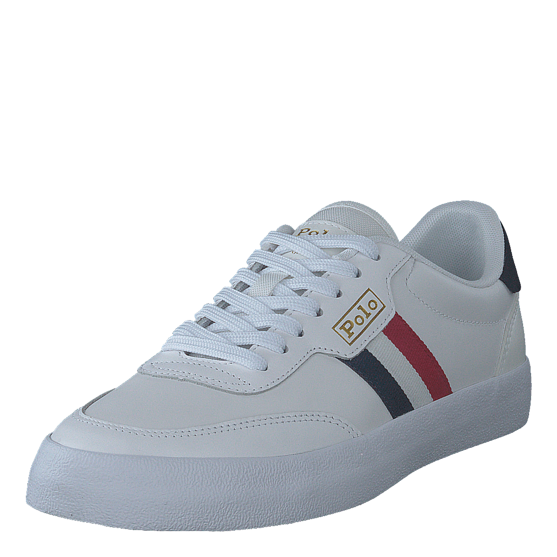 Court Leather Sneaker Navy/Cream/Red