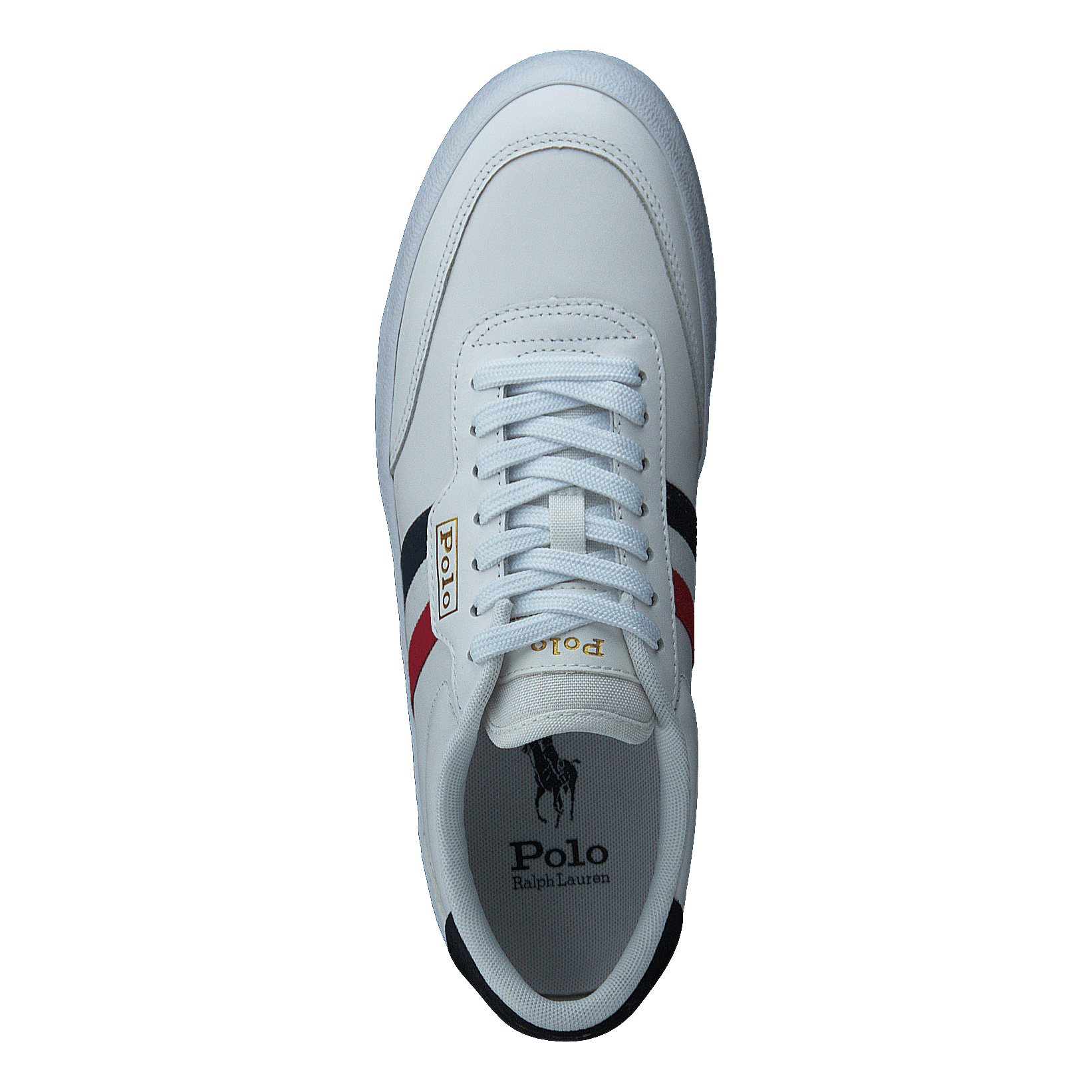 Court Leather Sneaker Navy/Cream/Red