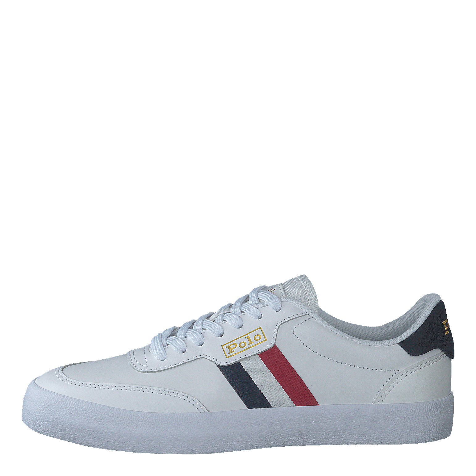 Court Leather Sneaker Navy/Cream/Red