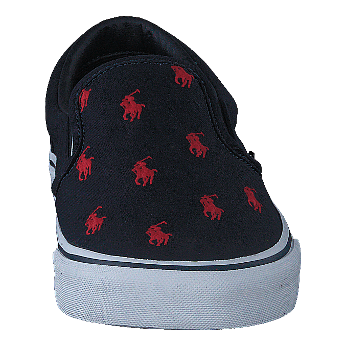 Keaton Allover Pony Slip-On Sneaker Navy/Red