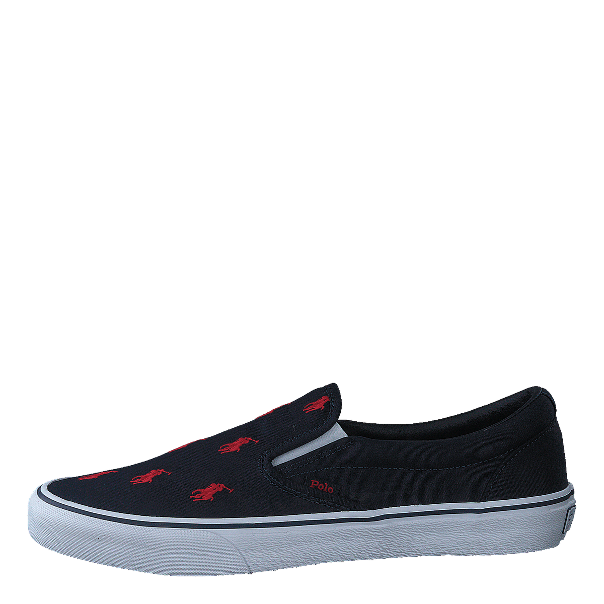 Keaton Allover Pony Slip-On Sneaker Navy/Red