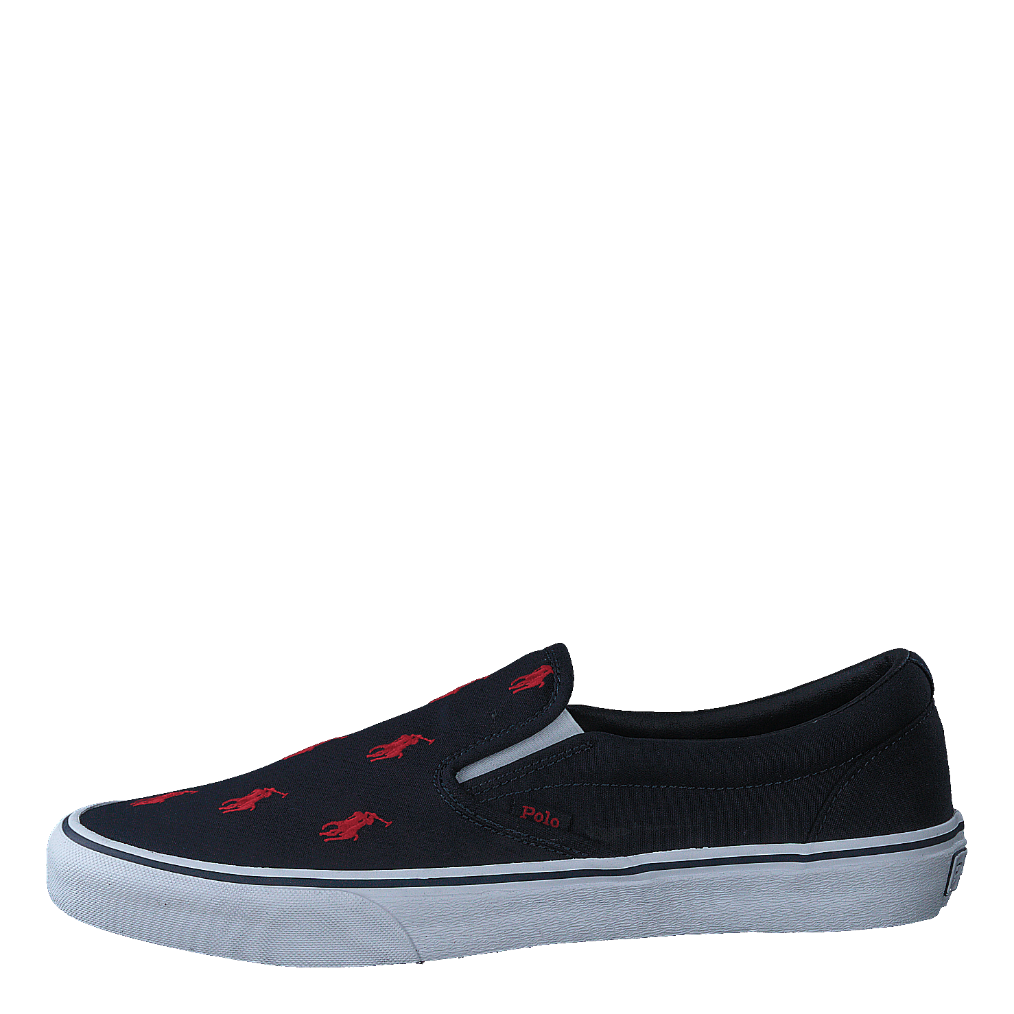 Keaton Allover Pony Slip-On Sneaker Navy/Red