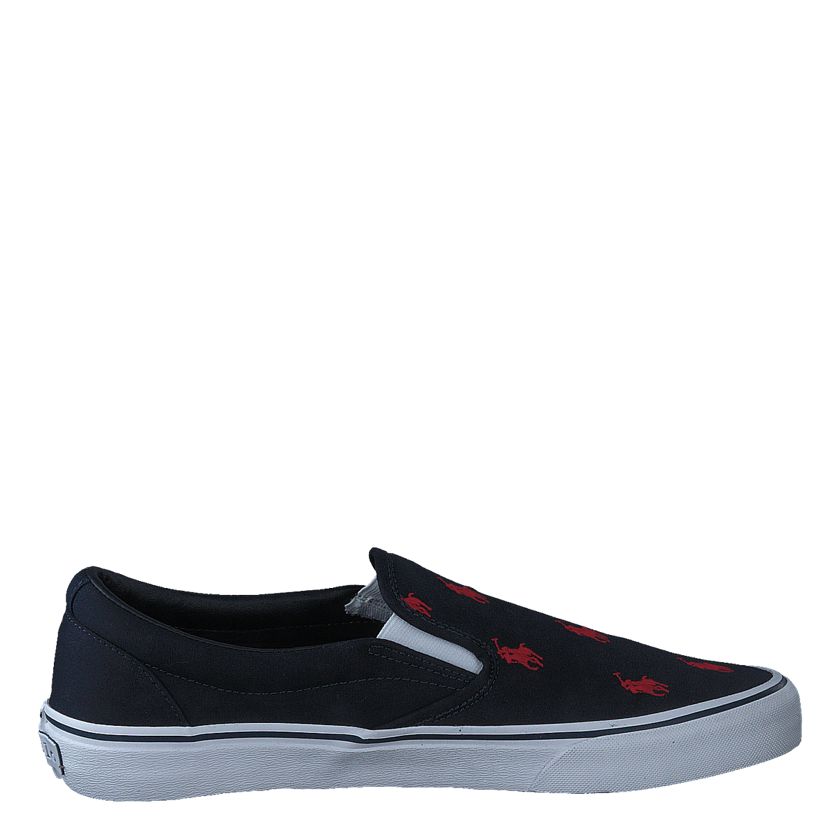 Keaton Allover Pony Slip-On Sneaker Navy/Red