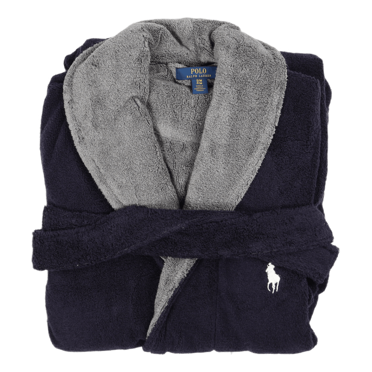 Cotton Terry Robe Cruise Navy Nevis Pp