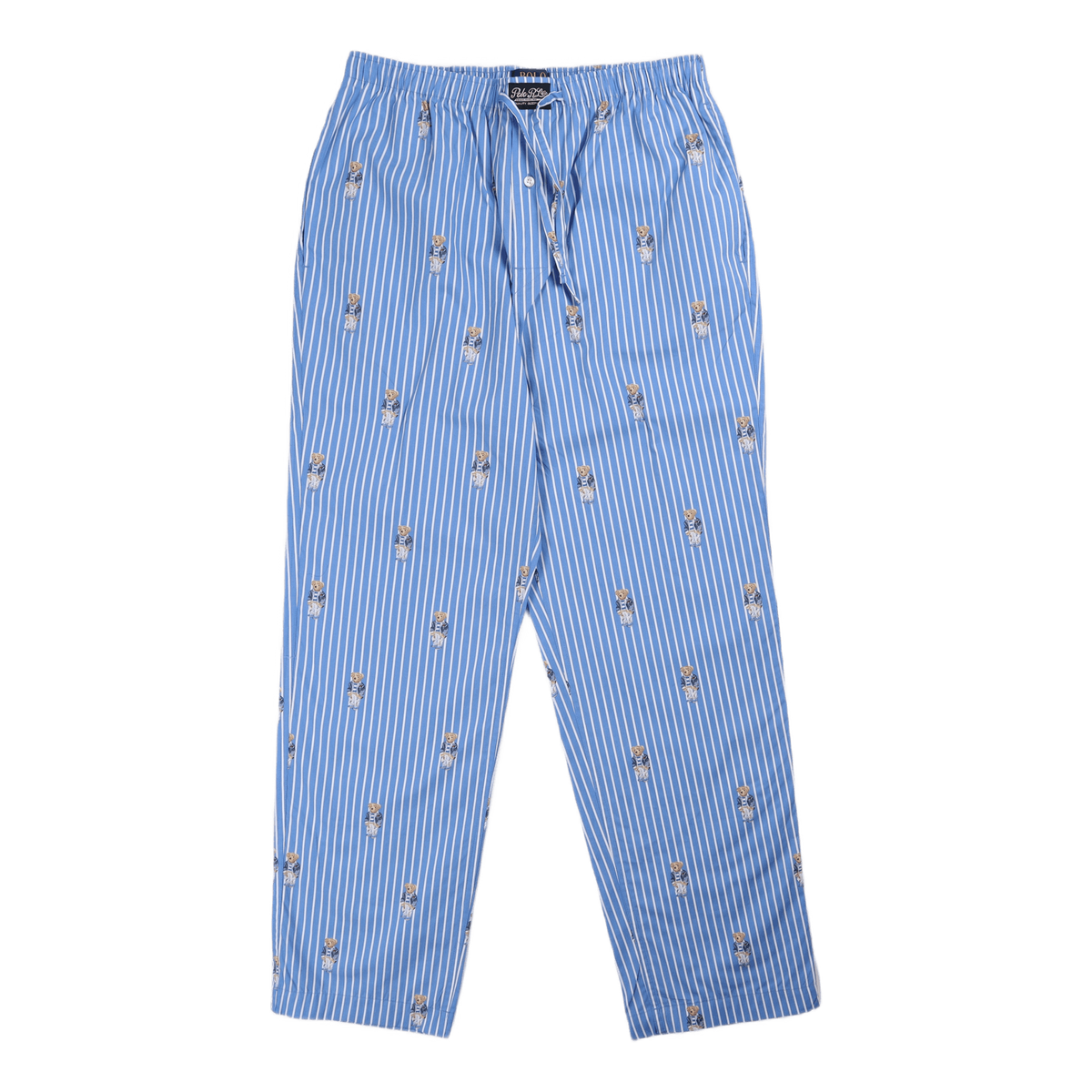 Polo Bear Striped Cotton Pajama Set Bear Stripe