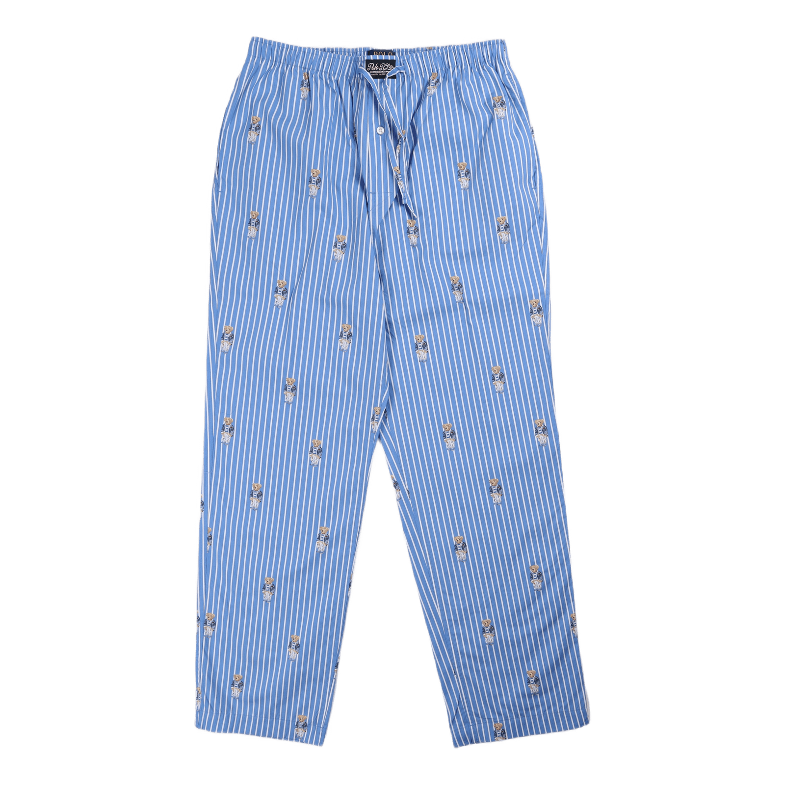 Polo Bear Striped Cotton Pajama Set Bear Stripe