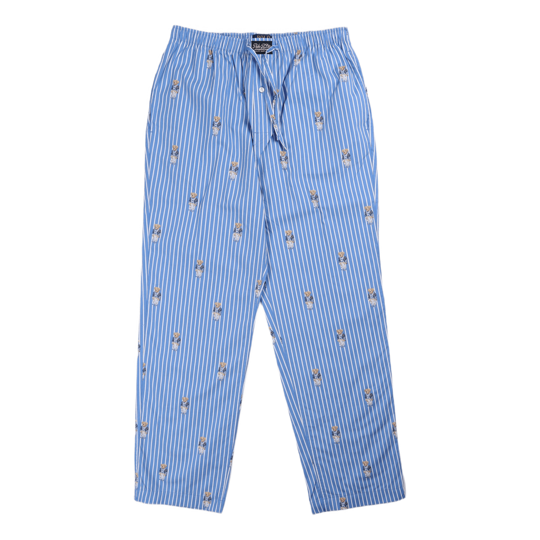 Polo Bear Striped Cotton Pajama Set Bear Stripe