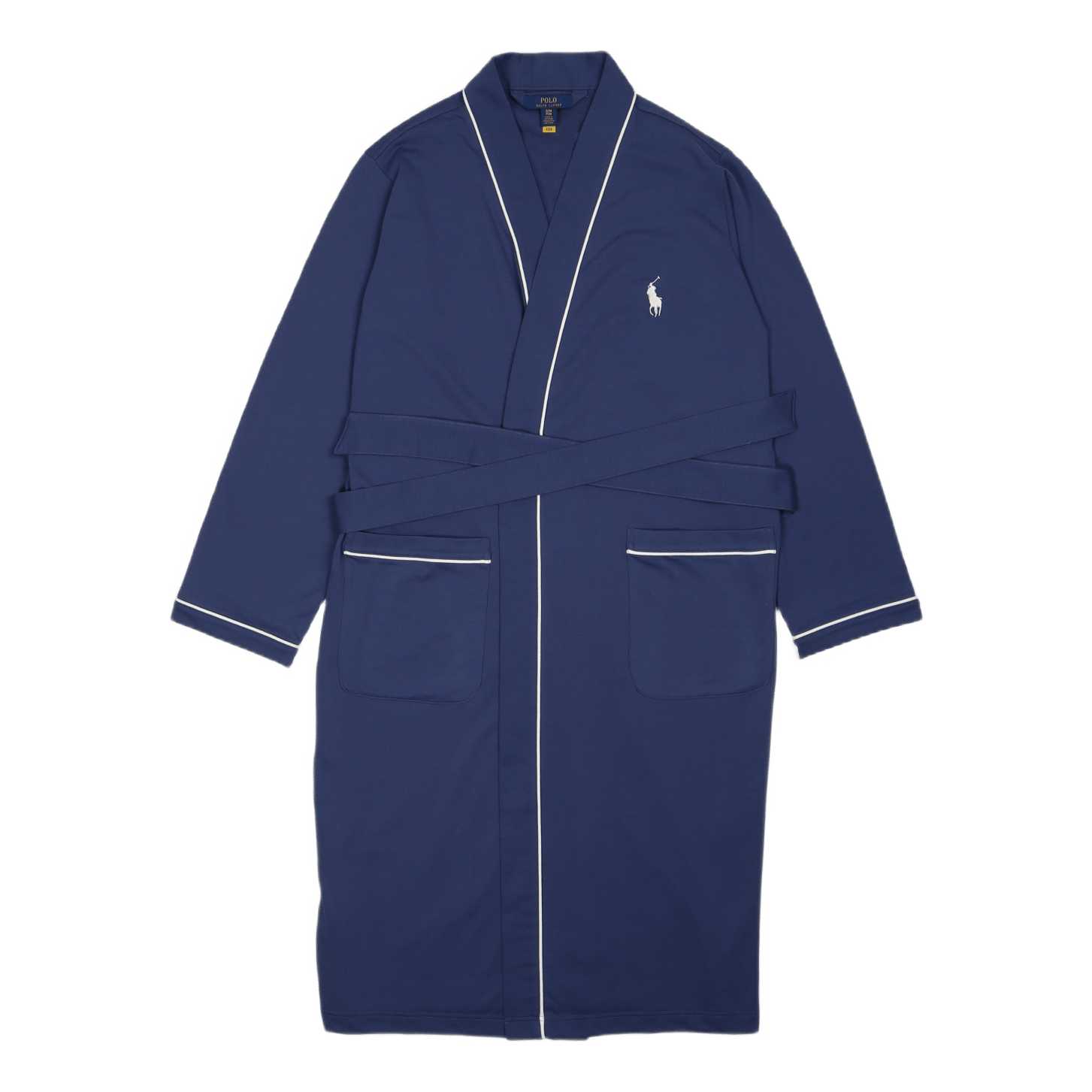 Cotton-Blend Jersey Robe Light Navy