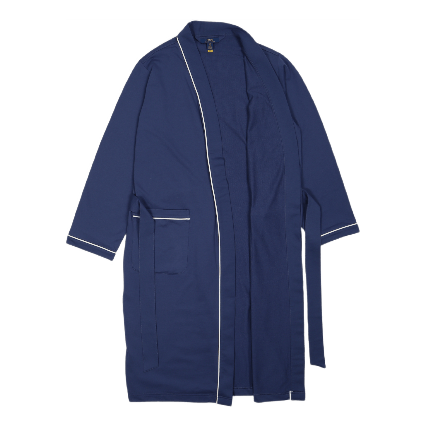 Cotton-Blend Jersey Robe Light Navy