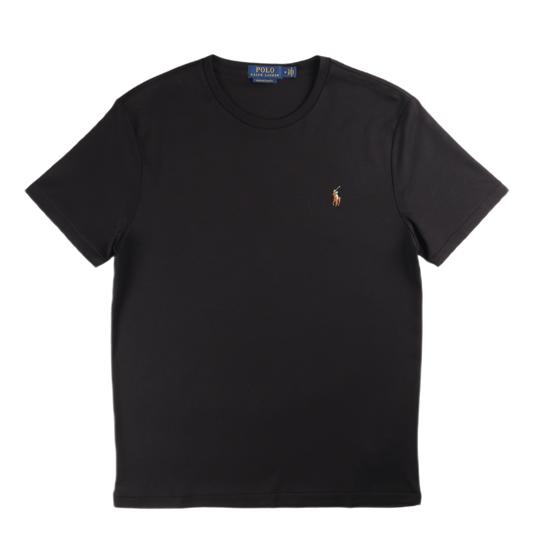 Custom Slim Fit Soft Cotton T-Shirt Polo Black