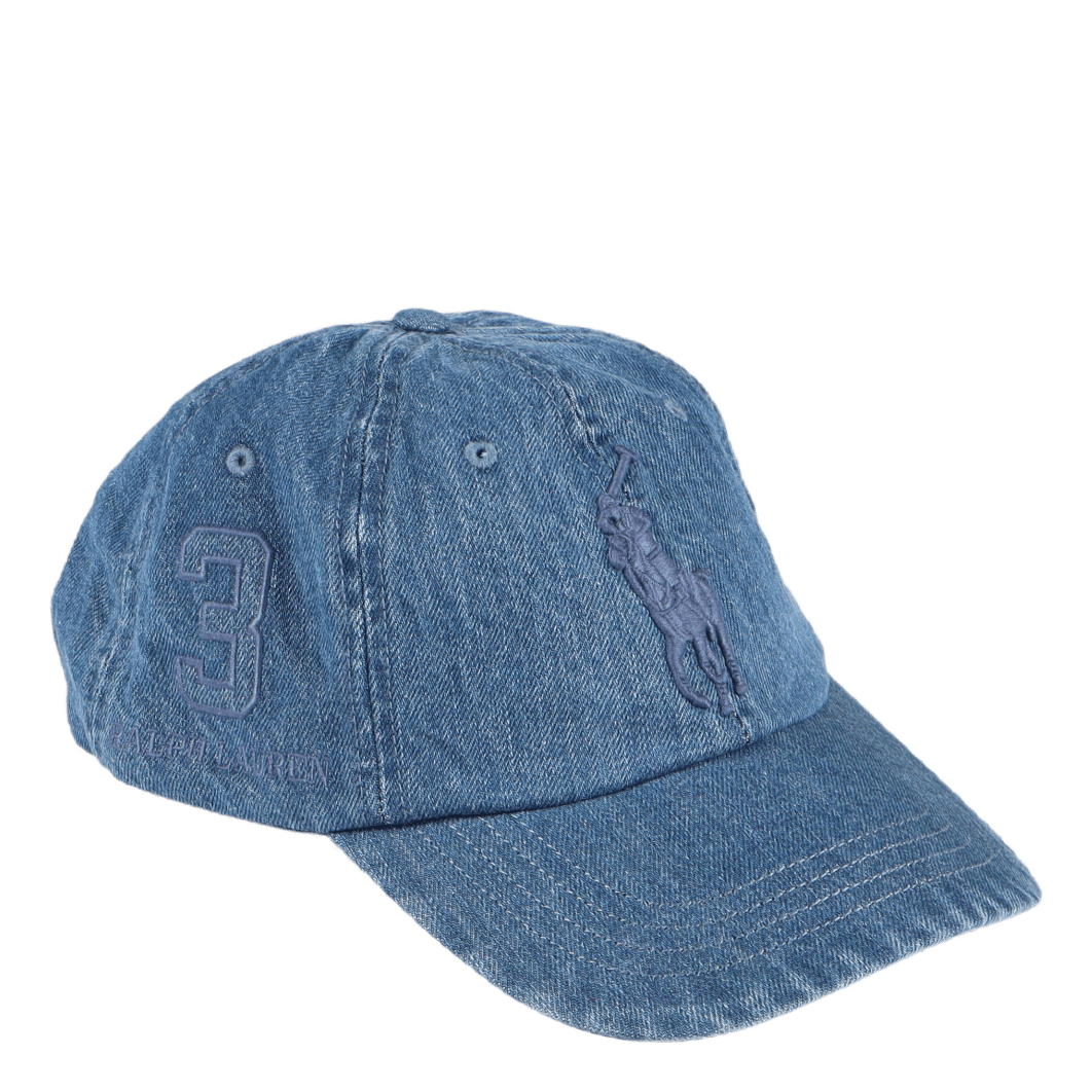 Big Pony Denim Ball Cap Medium Wash