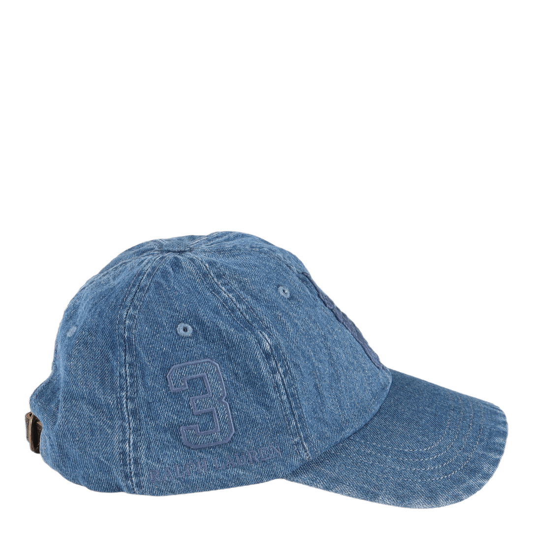 Big Pony Denim Ball Cap Medium Wash