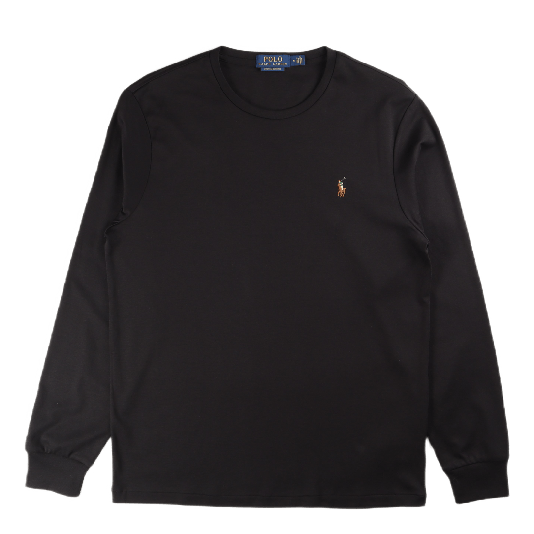 Custom Slim Fit Soft Cotton T-Shirt Polo Black