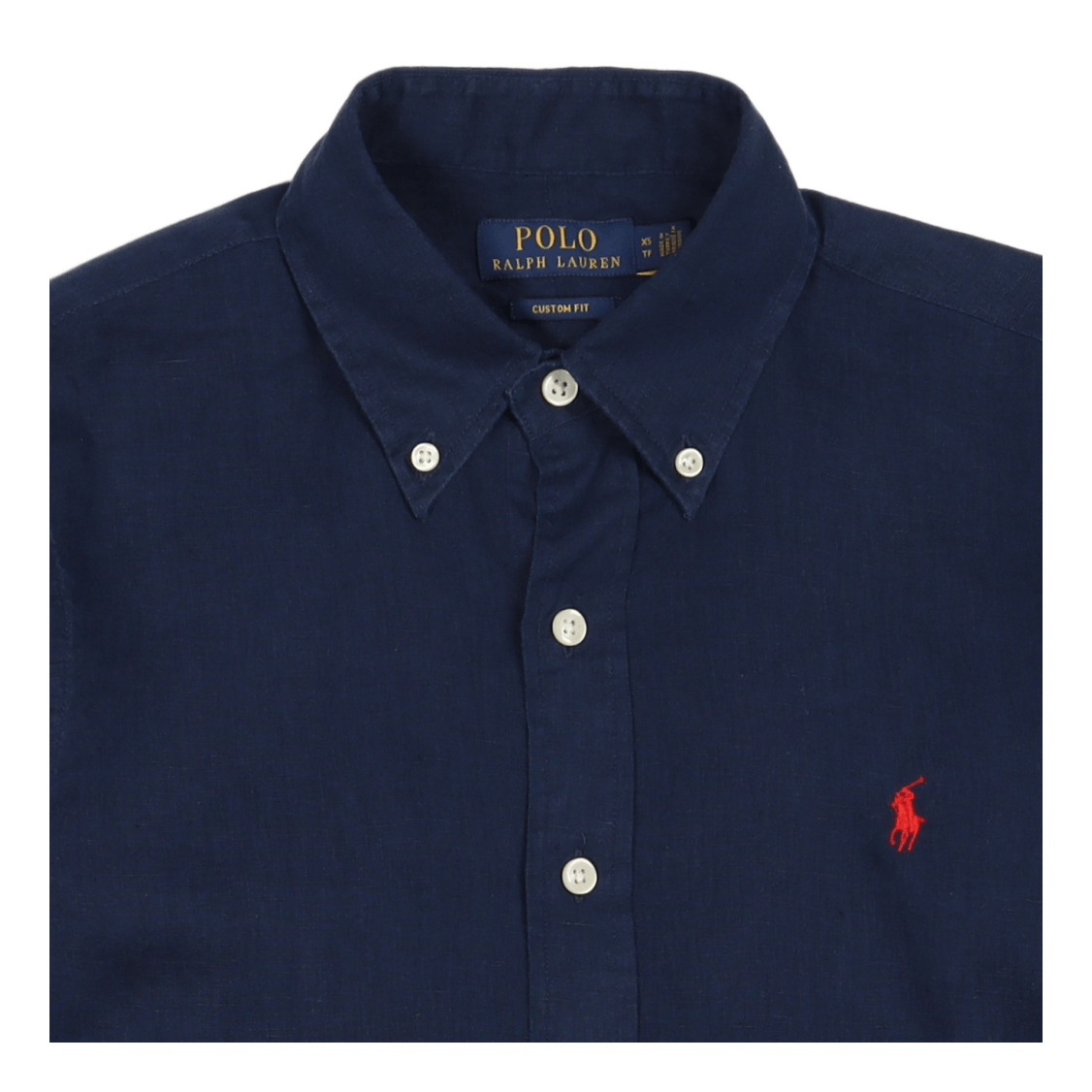 Custom Fit Linen Shirt Newport Navy