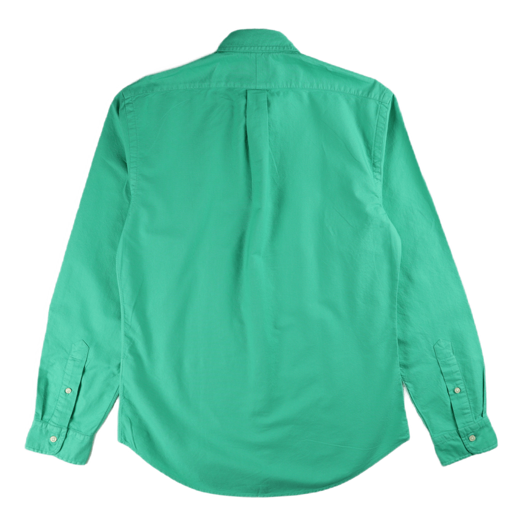 Slim Fit Garment-Dyed Oxford Shirt Cabo Green